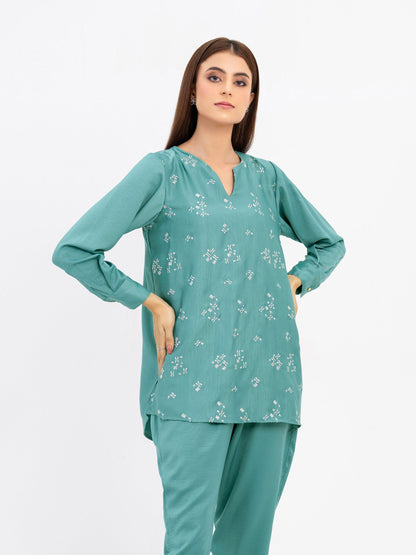 Viscose Co-Ord Set-Embroidered(Pret)