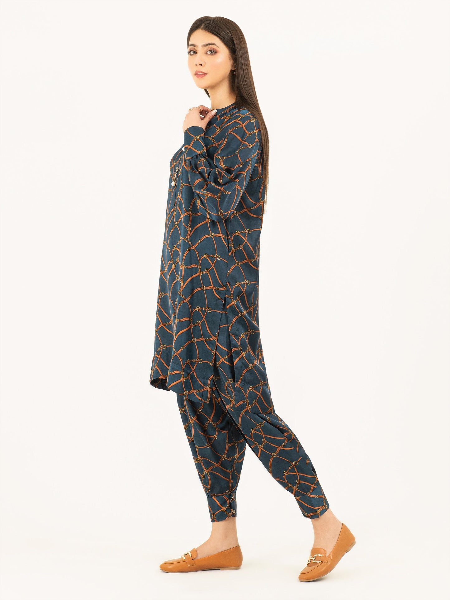 2 Piece Silk Suit-Printed (Pret)